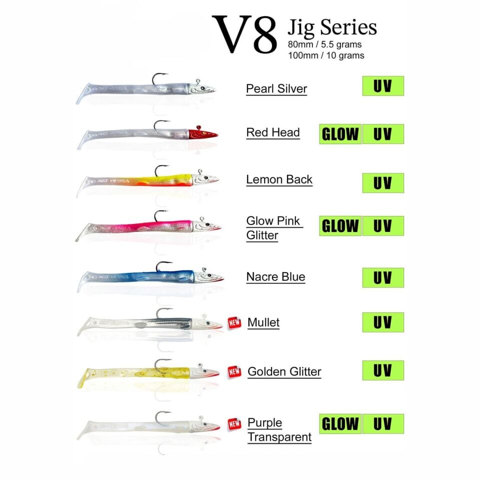 Osaka V8 Jig Series 8 cm 5.5 gr Silikon Yem