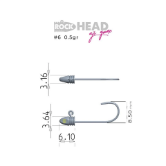 Fujin Rock-Head 6 No Aji Game Jighead