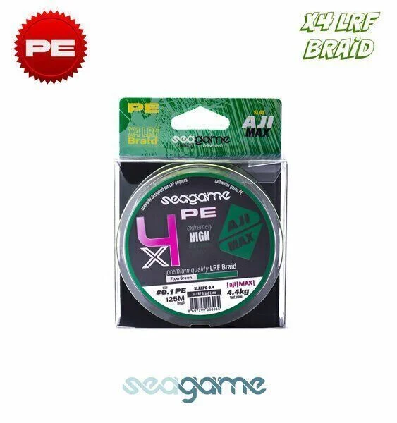 SeaGame Aji Max x4 PE 125 Mt Green İp misina