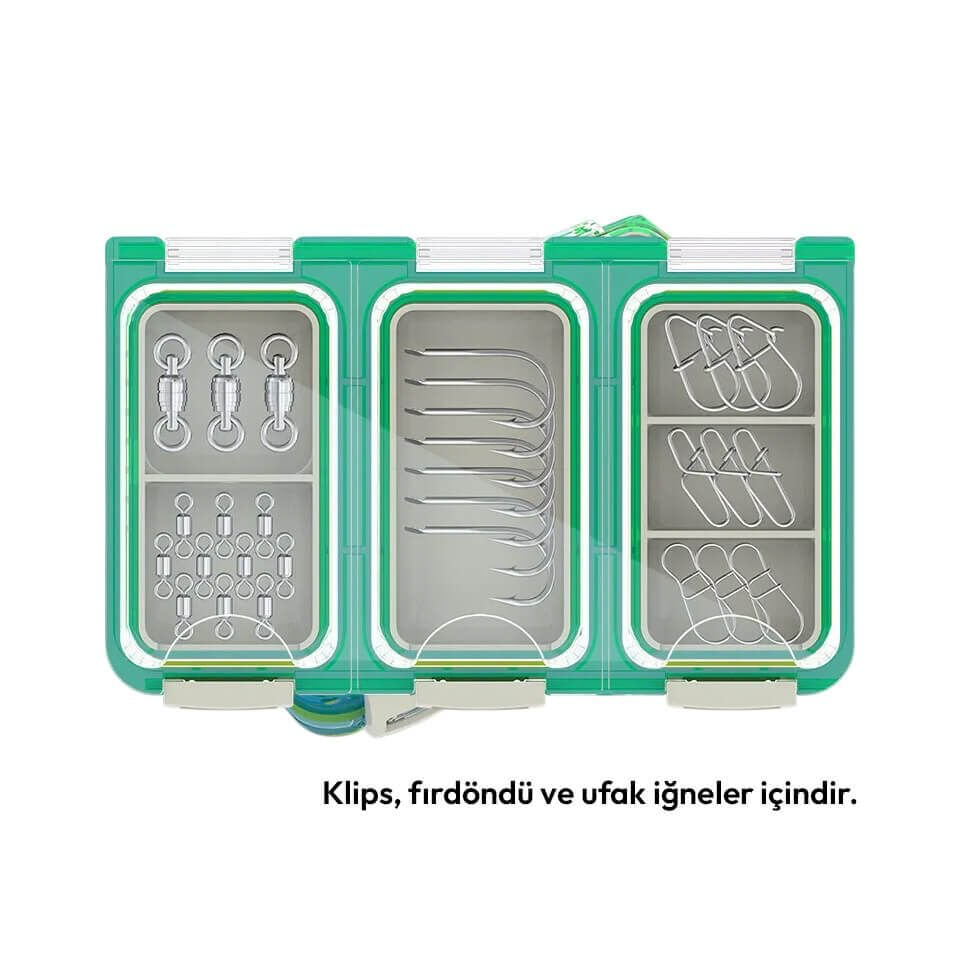 Mebao MK-123 Su Geçirmez Klips ve İğne Kutusu - Kırmızı